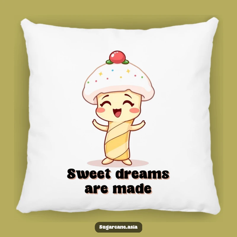 Funny Sugarcane Pillow, Comfy Giggles & Spun Sugar Hat, Cozy Funny Gift