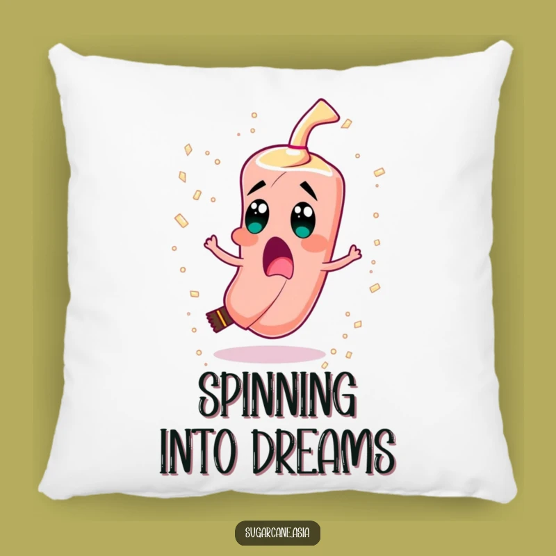 Funny Sugarcane Pillow, Cozy Sugar Crystal Fun, Adorable Funny Gift