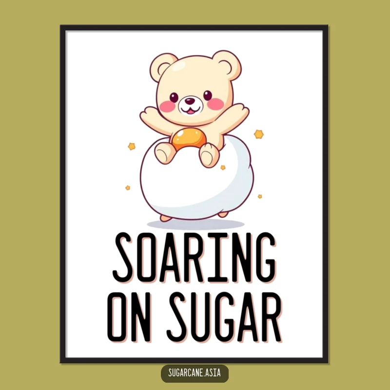 Funny Kawaii Gummy Bear Marshmallow Digital Art: Instant Joyful Download Gift