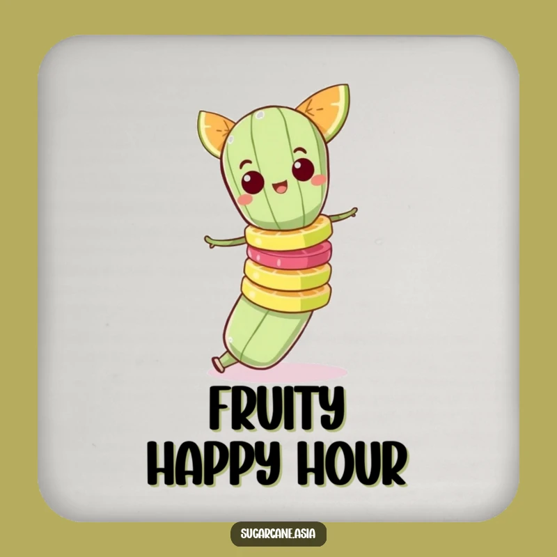 Funny Sugarcane Coaster, Fruit Stack Balance Fun, Stylish Funny Gift