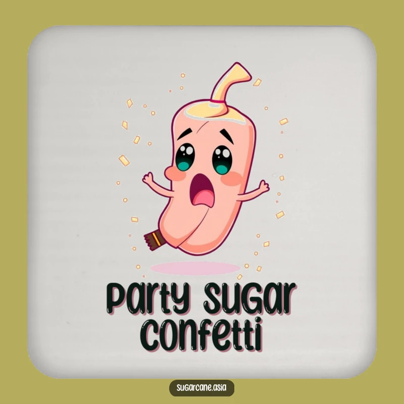 Funny Sugarcane Coaster, Sugar Crystal Confetti Surprise, Stylish Funny Gift