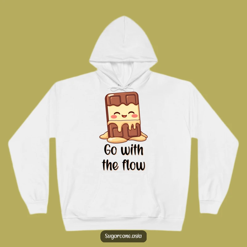 Cozy Funny Kawaii Chocolate Bar Melting Hoodie: Ultimate Comfort Gift