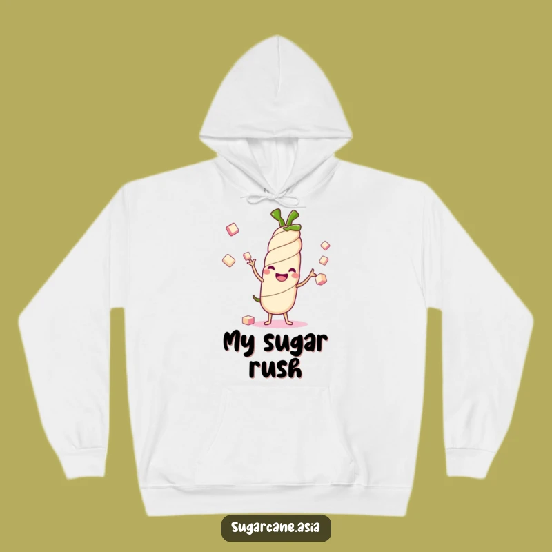 Cozy Funny Kawaii Sugarcane Hoodie: Warm and Sweet Character Apparel, Perfect Funny Gift