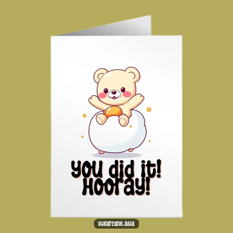 Free Printable Kawaii Gummy Bear Congrats Card: Sweet Success Downloadable Gift