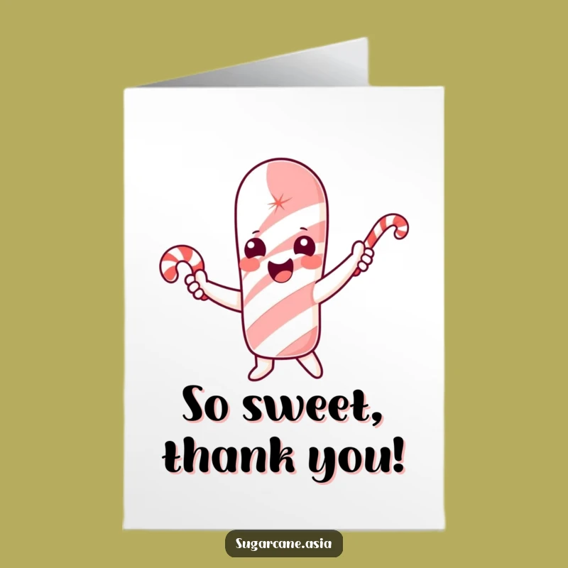 Free Printable Thank You Card: Sugarcane's Sweet Greeting Funny Downloadable Gift