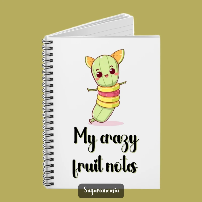 Funny Sugarcane Notebook, Jot Down Fruit Stack Ideas, Clever Funny Gift