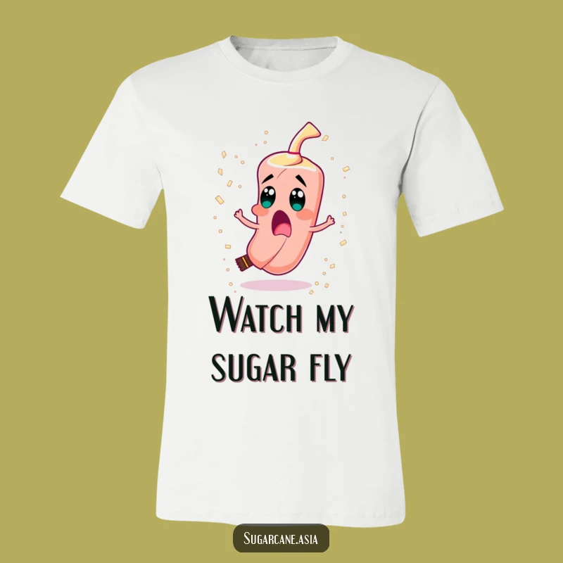Funny Sugarcane T-Shirt, Spinning Sugar Confetti Blast, Epic Funny Gift